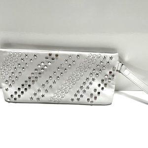 Authentic Danier Studded Leather wristlet - Off white